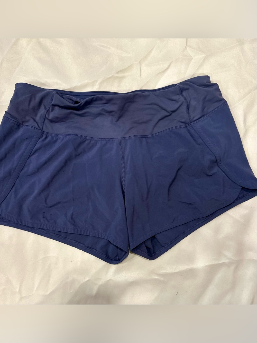 Lululemon steel blue workout shorts